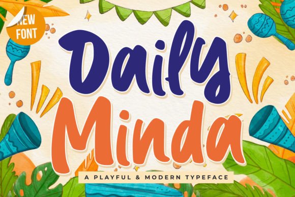Daily Minda: A Joyful Display Font for Digital Branding