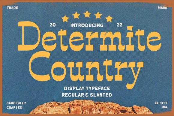 Determite Country: A Western Display Font for Digital Branding