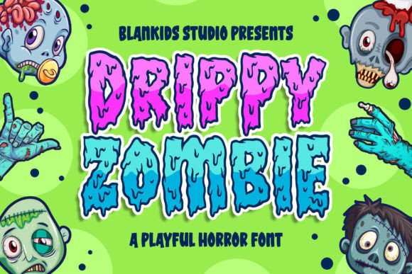 Drippy Zombie: A Playful Horror Display Font for Bold Brand Moments
