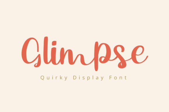 Glimpse: A Playful Display Font for Handmade Brands