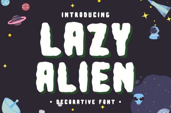 Lazy Alien: A Playful Display Font for Bold Digital Branding