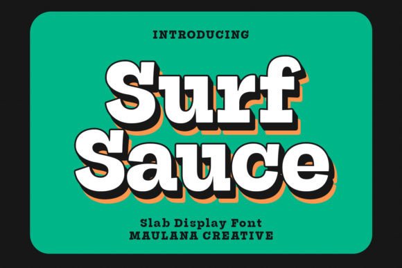 Surf Sauce: A Contemporary Serif Display Font for Editorial Design